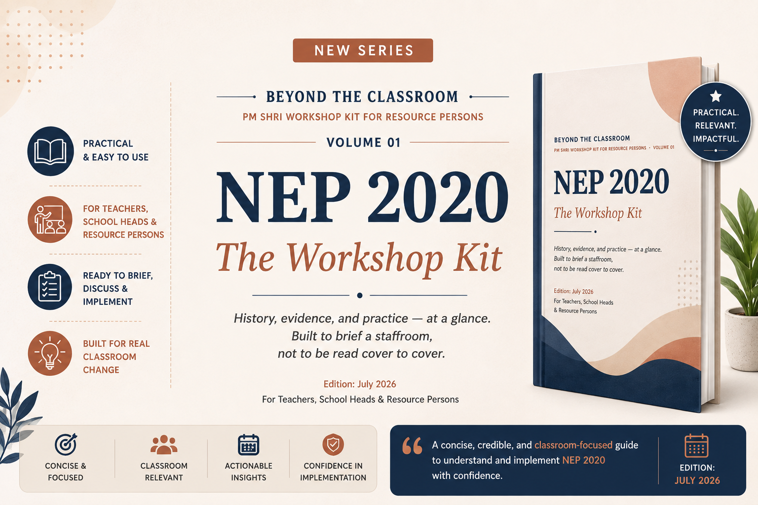 NEP 2020 Workshop Kit | PM SHRI Workshop Kit Series | Teacher Training Resource for Teachers, School Leaders & Resource Persons | PDF