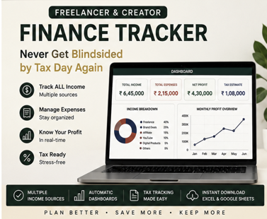 Freelancer & Creator Finance Tracker — Never Get Blindsided by Tax Day Again