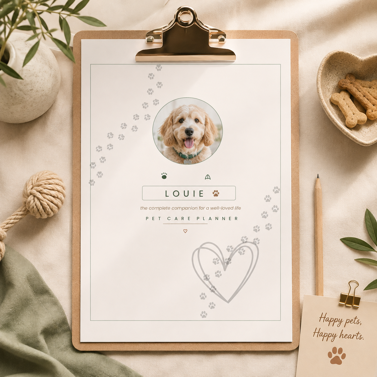 The Complete Pet Care Planner | Printable Pet Management Binder | Health, Vet & Daily Care Journal