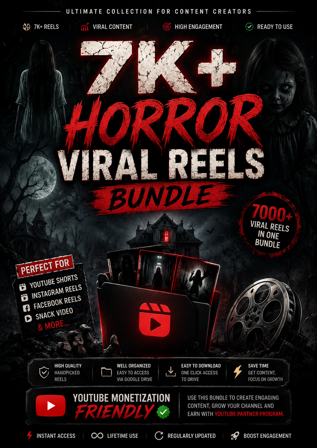 7K+ Horror Viral Reels Bundle