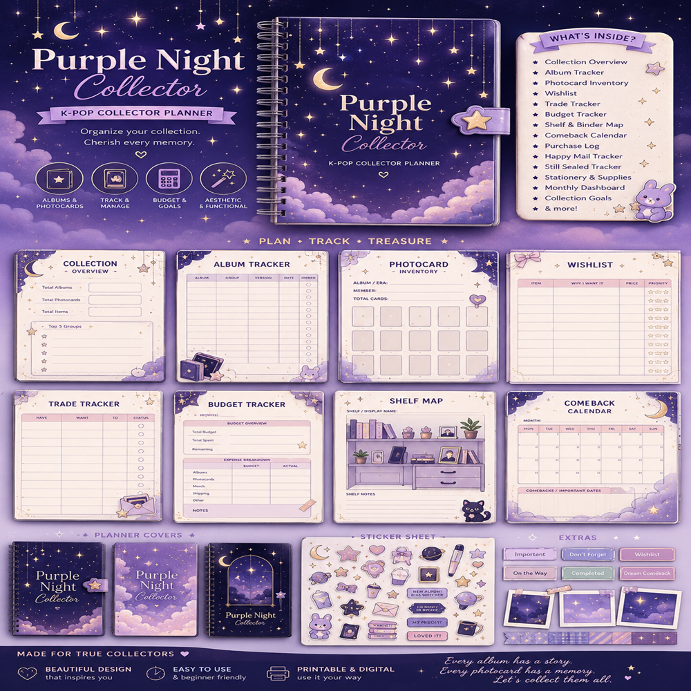 Purple Night Collector: K-Pop Collection Planner